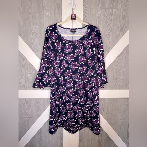 199. Lane Bryant Floral Bell Sleeve Midi Dress 14/16 (1X) - Picture 1 of 5